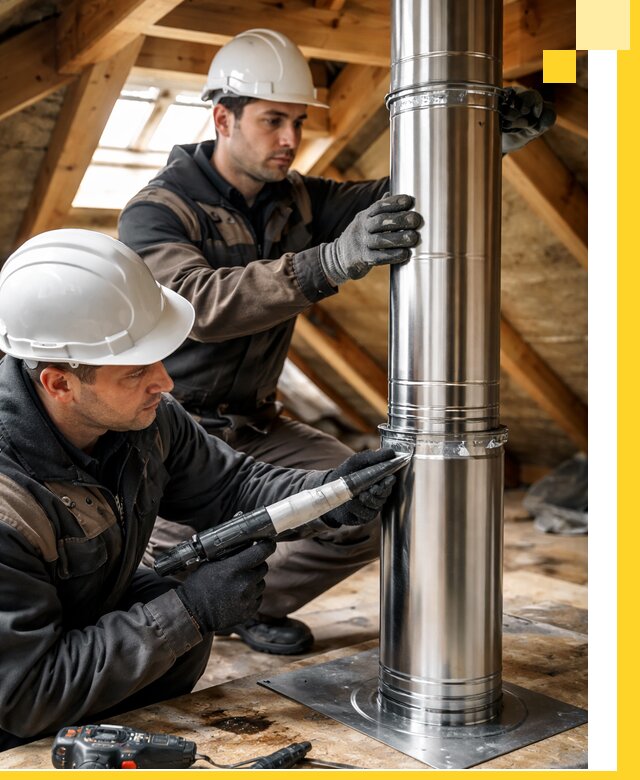 Монтаж дымоходов для каминов в Каменке с гарантией качества
