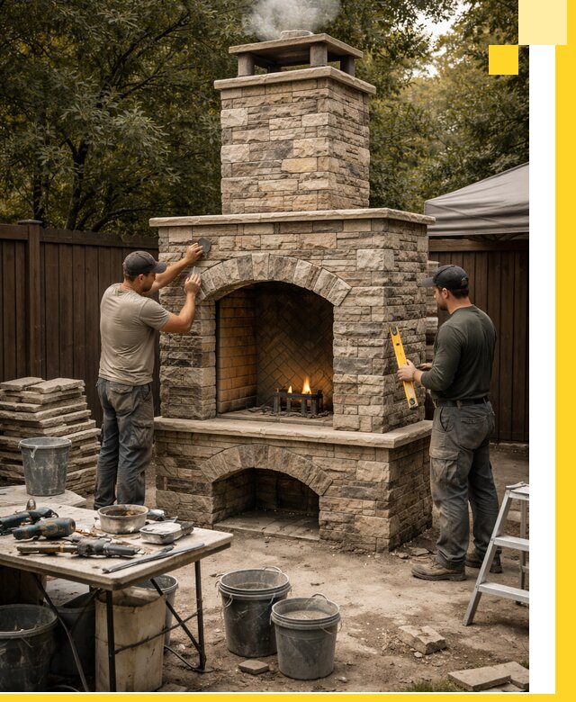 Проектирование и установка уличных каминов в Каменке