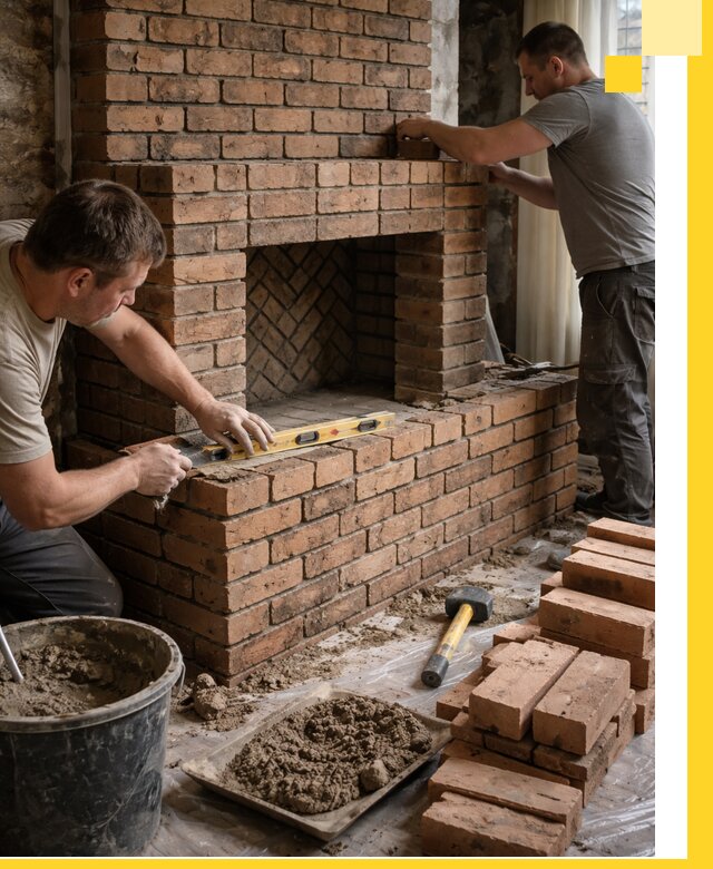 Изготовление и установка кирпичных каминов в Каменке