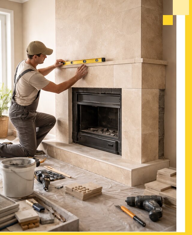 Установка и монтаж каминов в частном доме под ключ в Каменке