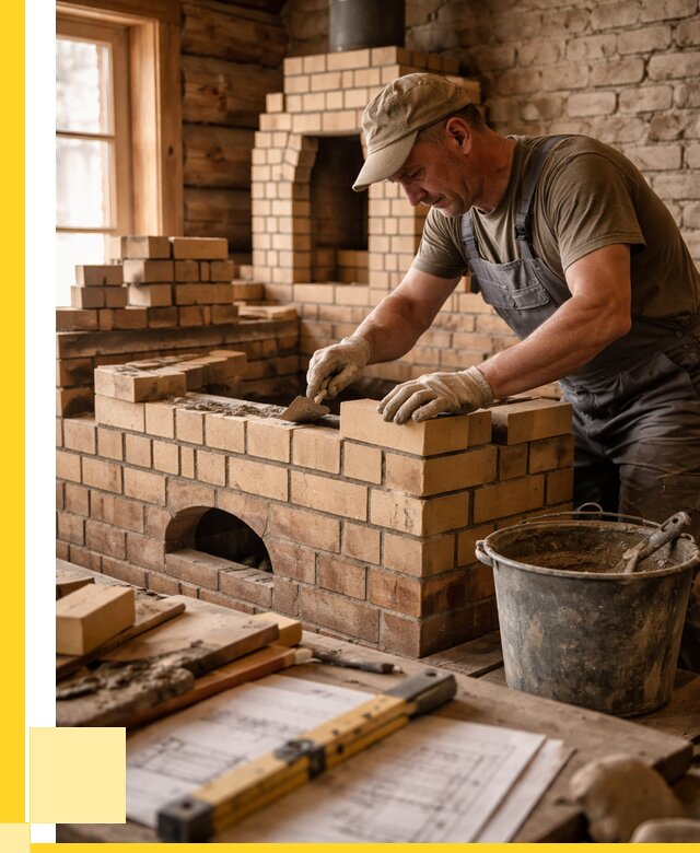 Кладка печей из кирпича в Каменке цены от 30345 р. - ЭриданКам