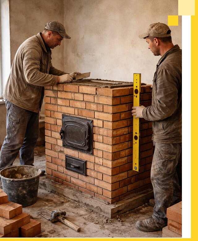 Отопительные печи под ключ в Каменке, установка и сборка