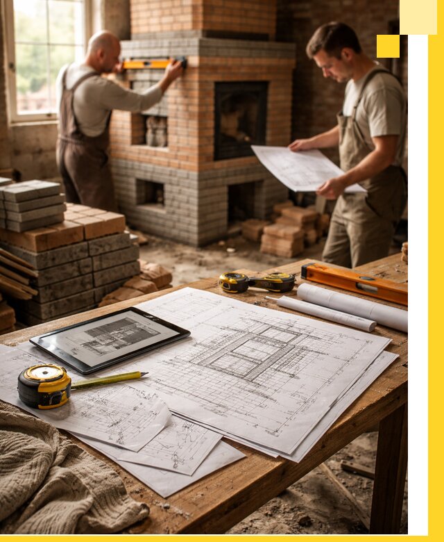 Проекты печей и каминов с индивидуальным дизайном в Каменке