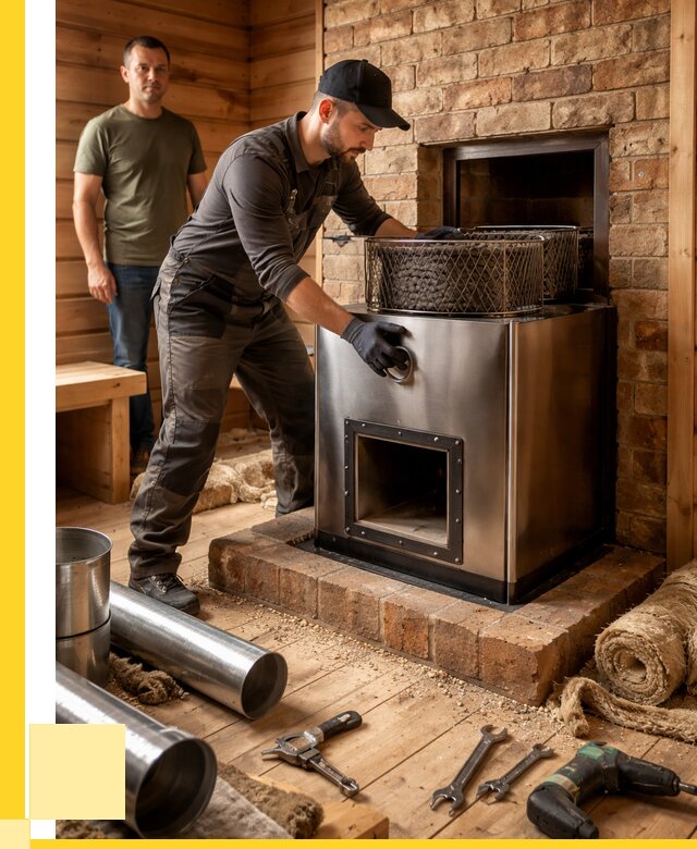 Монтаж банных печей под ключ в Каменке от 18207 р., ЭриданКам