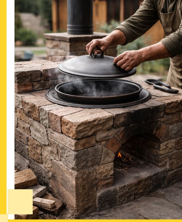 Печи для казана в Каменке по цене от 18207 р. | ЭриданКам