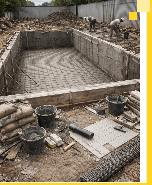 Строительство бассейнов под ключ в Каменке, дизайн и монтаж