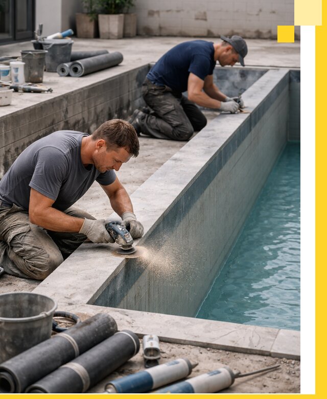 Профессиональный ремонт бассейнов под ключ в Каменке