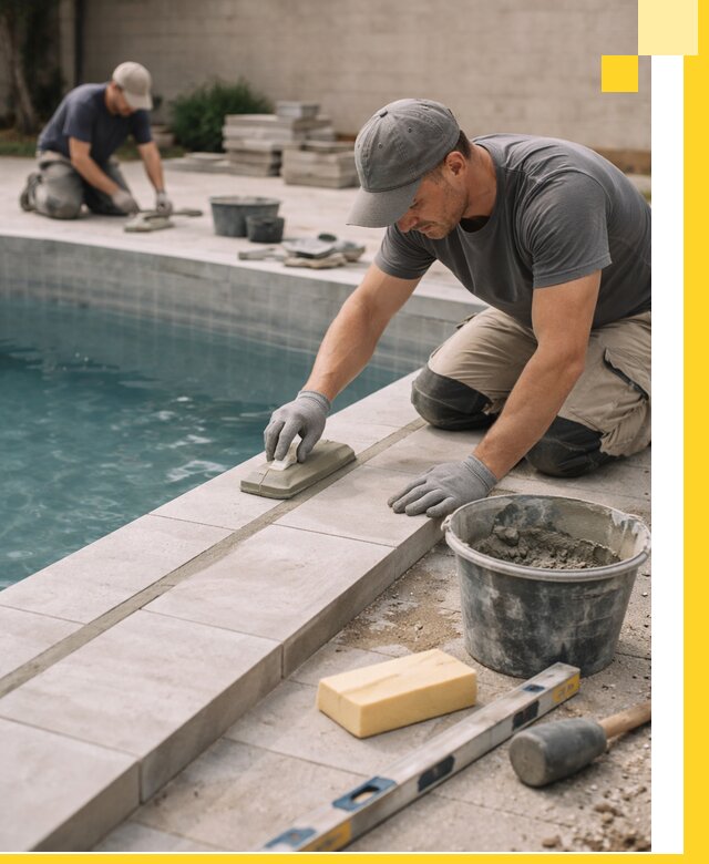 Отделка бассейнов в Каменке: декоративная отделка и гидроизоляция