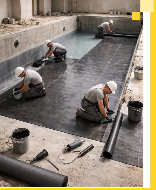 Профессиональная гидроизоляция бассейнов и чаш в Каменке под ключ