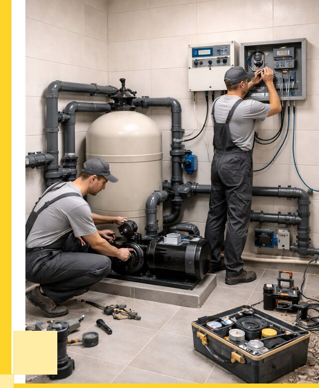 Монтаж оборудования для бассейнов в Каменке от 40460 р. | ЭриданКам