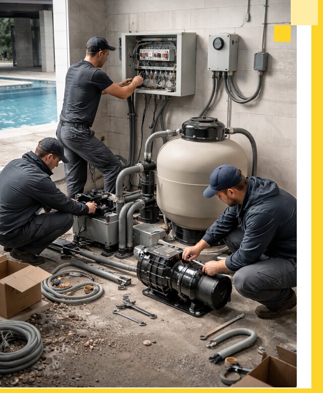 Профессиональный монтаж оборудования для бассейнов в Каменке