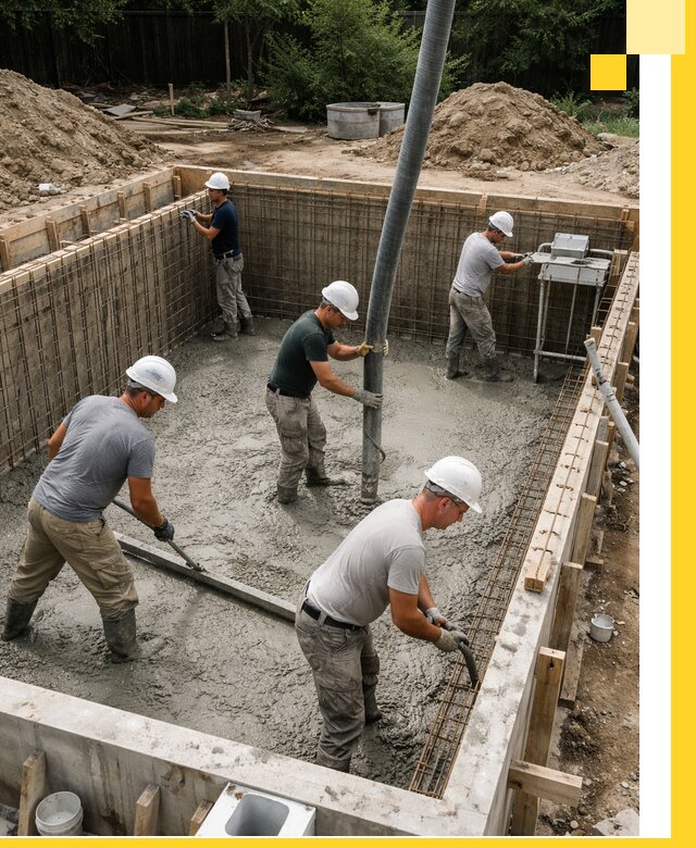 Строительство бетонных бассейнов под ключ в Каменке