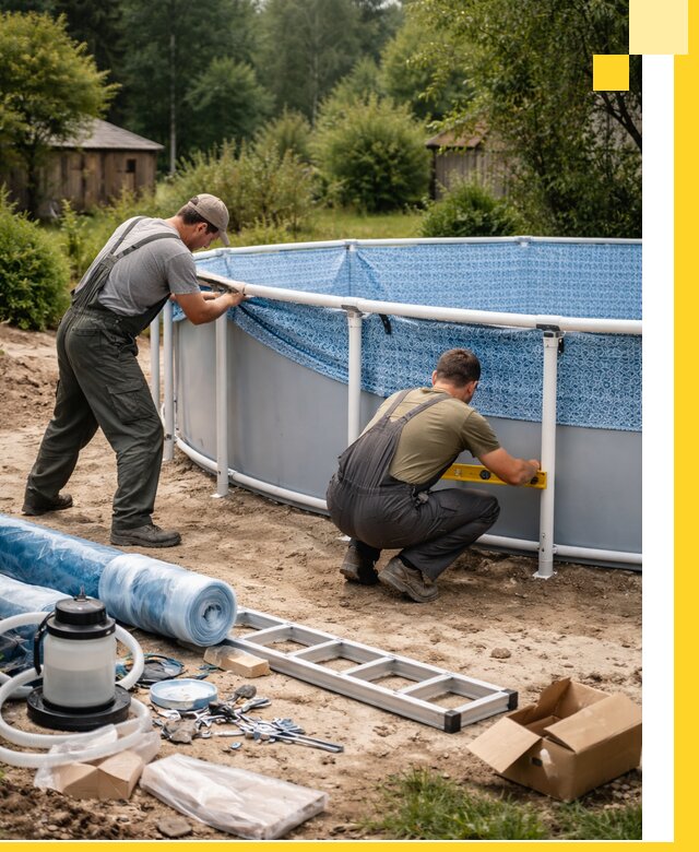 Установка и монтаж каркасных бассейнов в Каменке под ключ