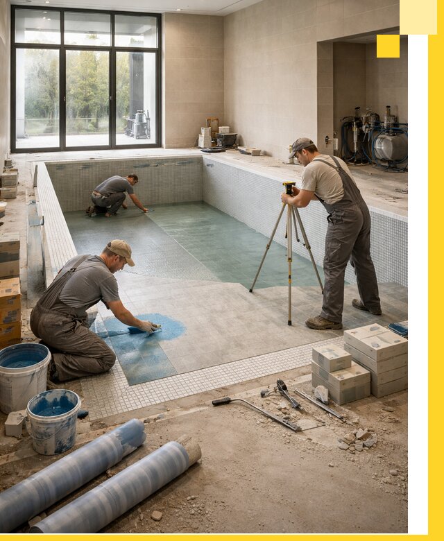 Проект и строительство закрытых бассейнов в Каменке под ключ