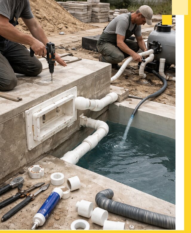 Строительство скиммерных бассейнов под ключ в Каменке