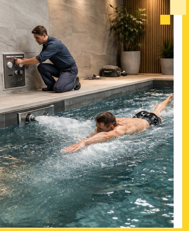 Проектирование и монтаж бассейнов с противотоком в Каменке