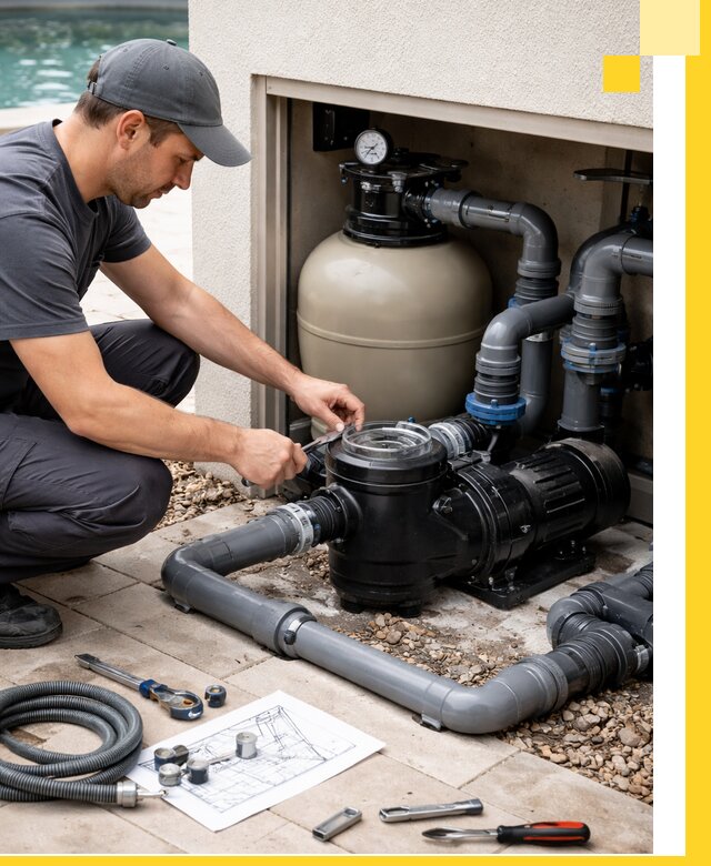 Поставка, монтаж и сервис насосов для бассейнов в Каменке