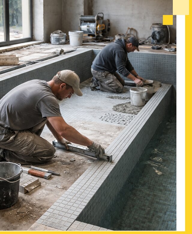 Строительство бассейна в частном доме в Каменке под ключ