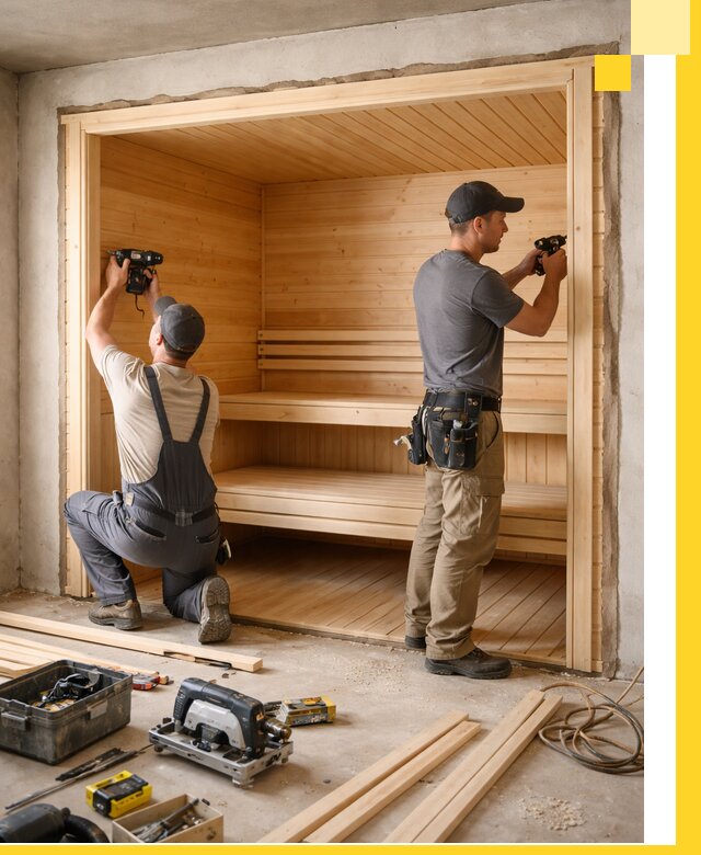 Монтаж саун под ключ в Каменке — проектирование и установка