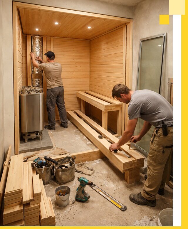 Проектирование и установка домашних саун под ключ в Каменке