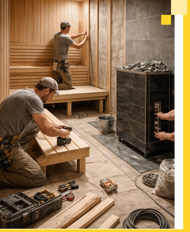 Дизайн и строительство интерьерных саун под ключ в Каменке