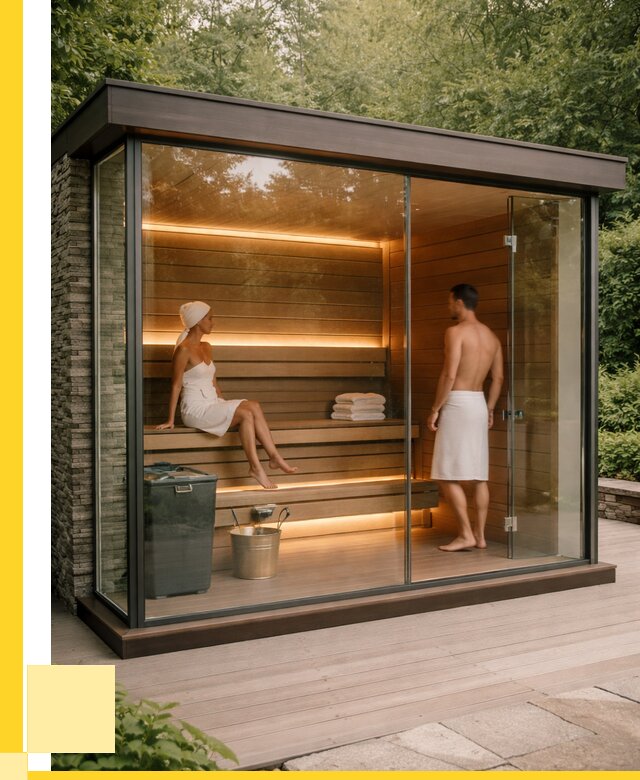 Сауна стеклянная и двери для сауны в Каменке от 252875 р. | ЭриданКам