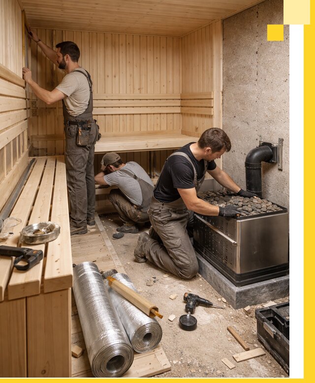 Индивидуальные сауны на заказ в Каменке под ключ, проект и монтаж