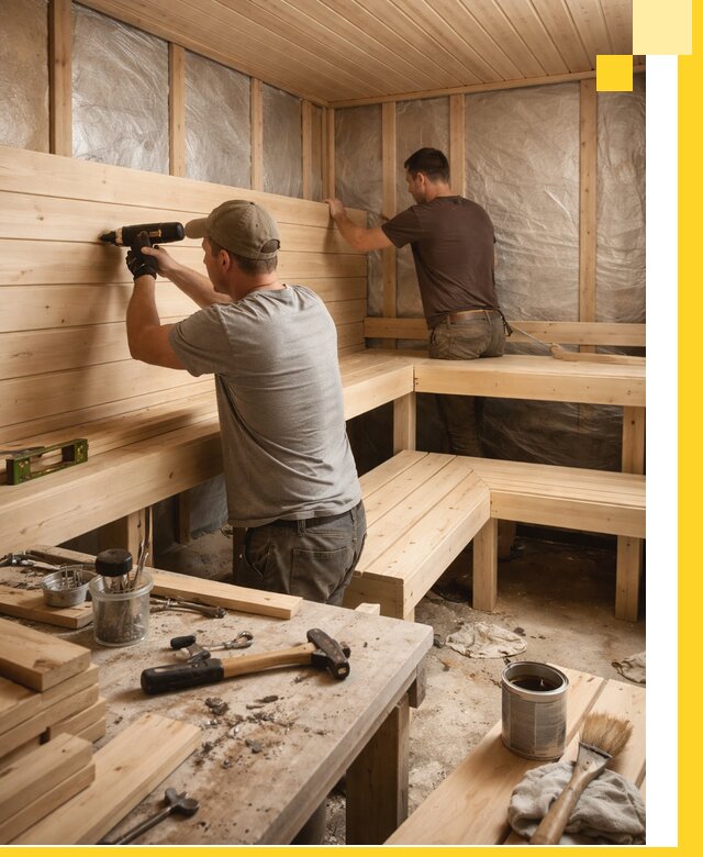 Профессиональная отделка бань и саун под ключ в Каменке