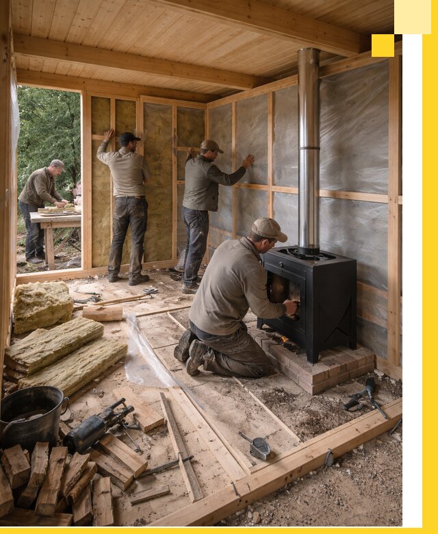 Профессиональный монтаж бань под ключ в Каменке для дома