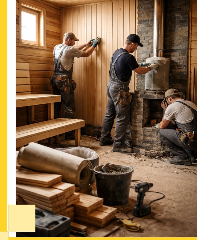 Ремонт бань под ключ в Каменке от 45518 р. | ЭриданКам