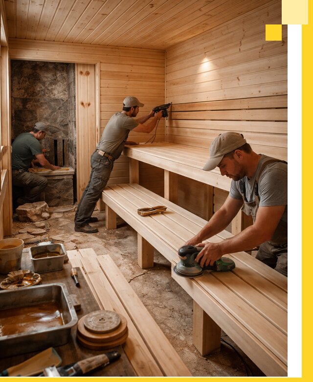 Профессиональная отделка бань в Каменке под ключ, с гарантией