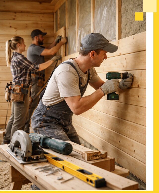 Обшивка бань под ключ в Каменке: отделка стен и потолков