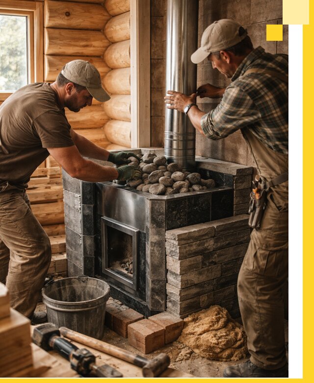 Строительство и отделка русских бань под ключ в Каменке