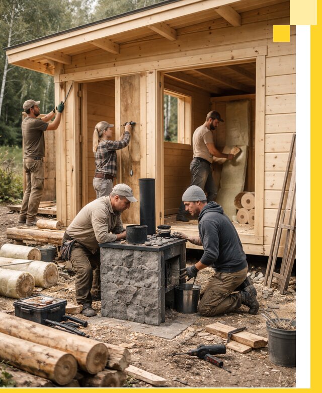 Купить баню под ключ в Каменке строительство монтаж отделка