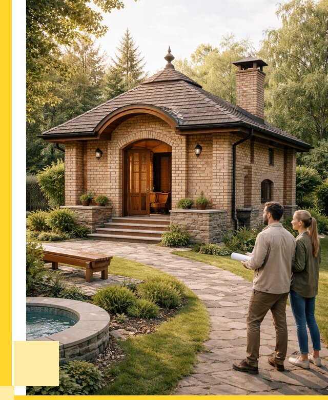 Проект кирпичной бани в Каменке от 30345 р. | ЭриданКам