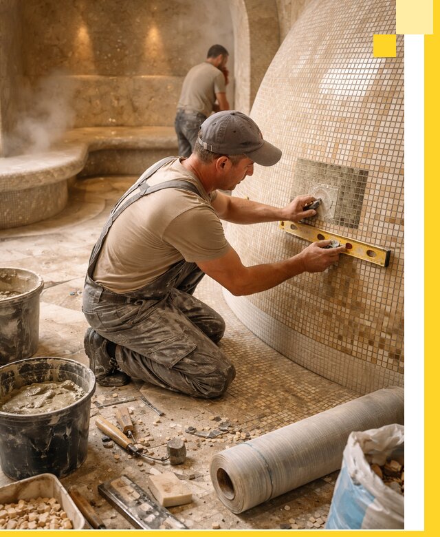 Хамам под ключ в Каменке: проектирование, строительство, отделка