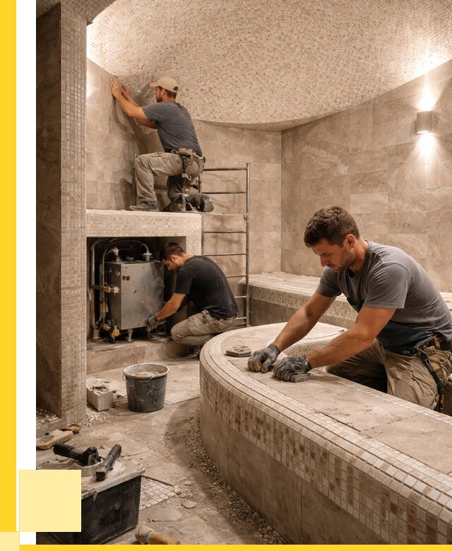 Монтаж хамамов под ключ в Каменке от 252875 р. ЭриданКам