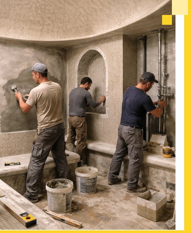 Профессиональный монтаж хамамов под ключ в Каменке с гарантией