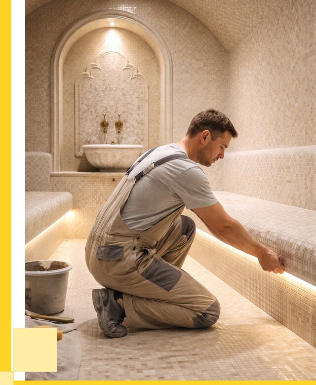 Отделка хамамов под ключ в Каменке от 5563 р. | ЭриданКам