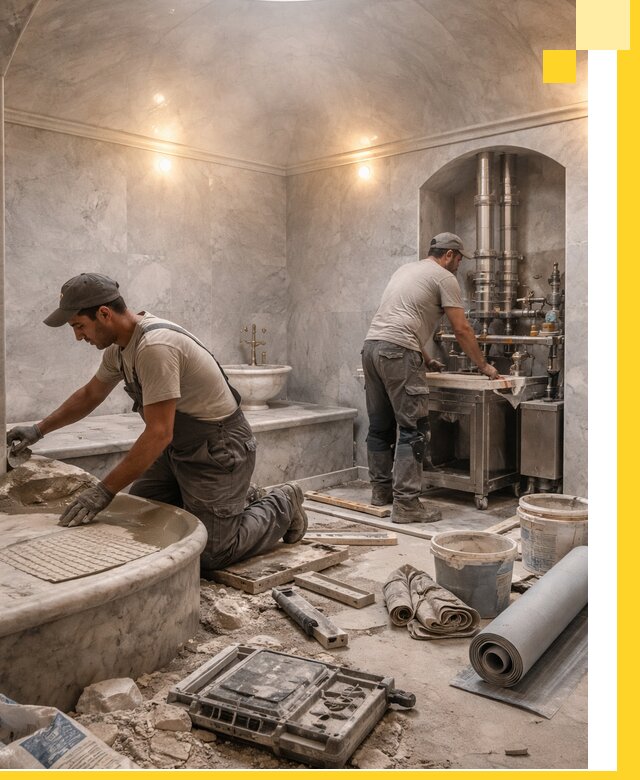 Строительство турецких бань хаммам под ключ в Каменке