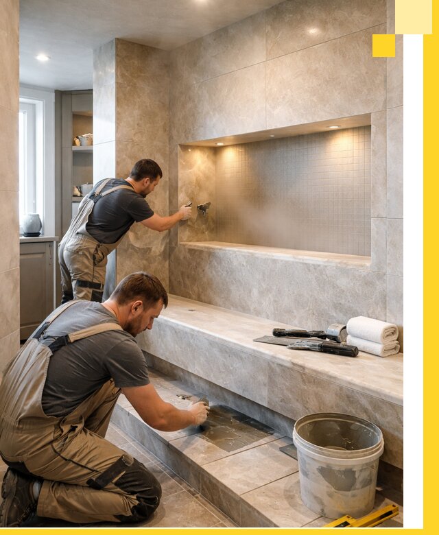 Профессиональное строительство хамама в квартире в Каменке