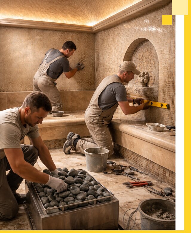 Проектирование и строительство хамама и сауны в Каменке