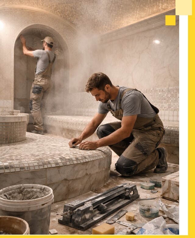 Профессиональный дизайн хамама и SPA под ключ в Каменке