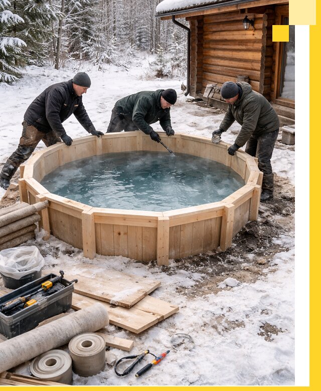 Изготовление и установка ледяных купелей под ключ в Каменке