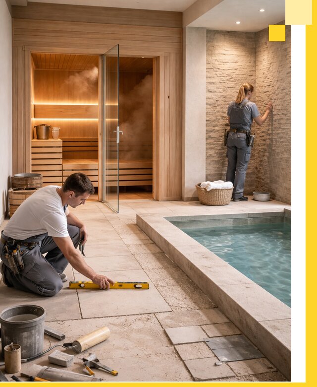 Комплексный дизайн и отделка интерьеров SPA под ключ в Каменке